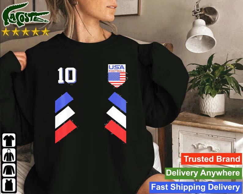 World Cup 10 American Football Usa Soccer Usa Flag 2022 Sweatshirt