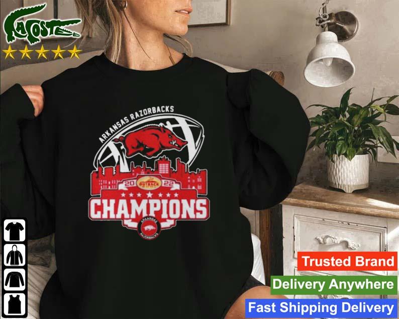 Champions Arkansas Razorbacks Logo Outback City 2022 Sweatshirt