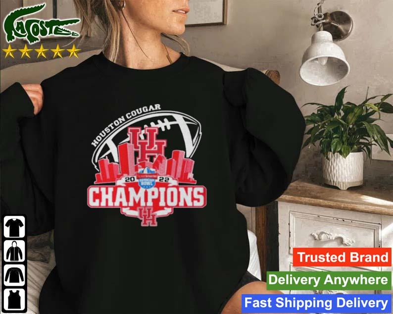 Champions Houston Cougar Logo Birmingham Bowl City 2022 Sweatshirt