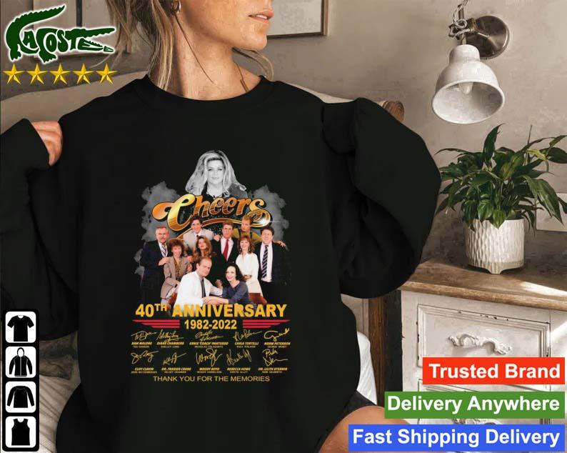 Cheers 40th Anniversary 1982-2022 Thank You For The Memories Signatures Sweatshirt