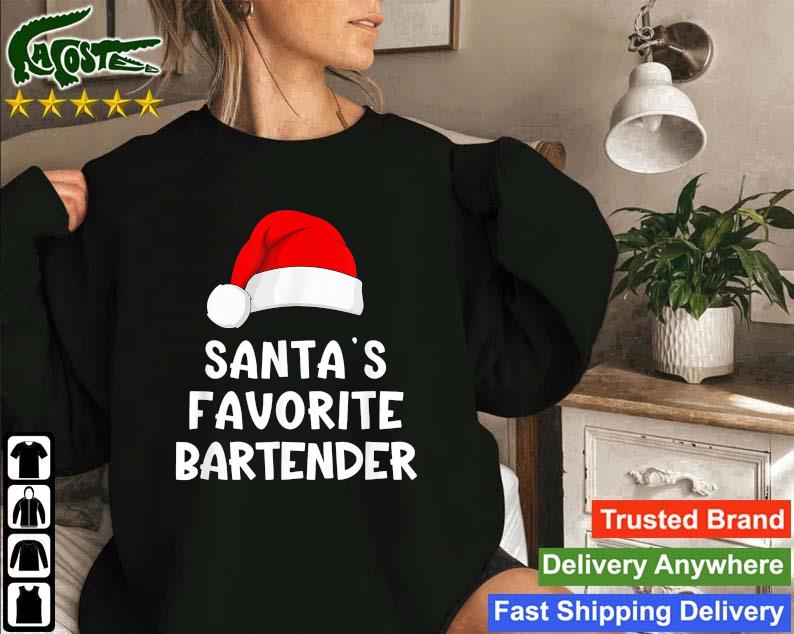 Christmas Santa's Favorite Bartender Xmas Sweatshirt