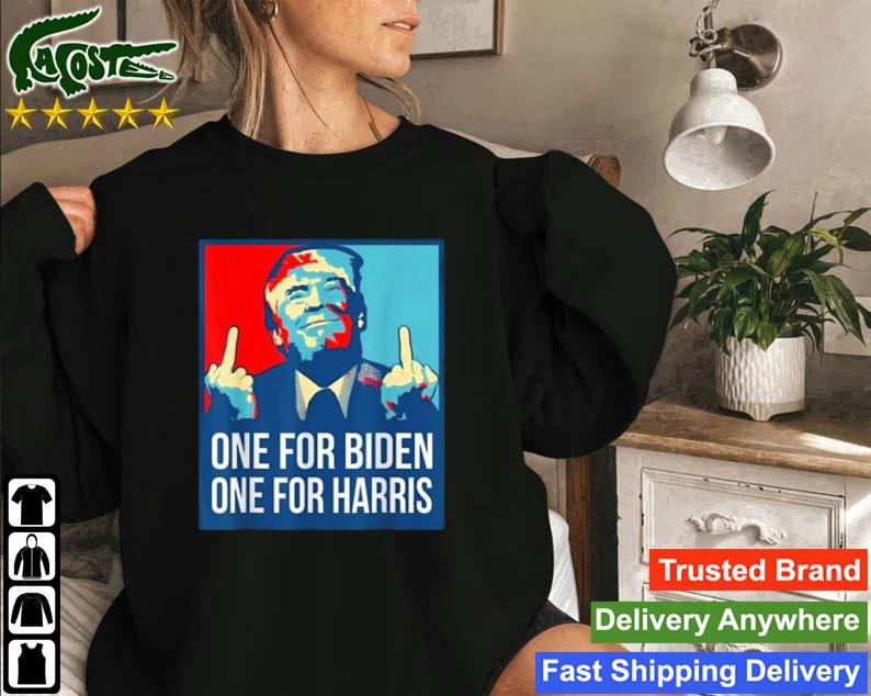 Donald Trump Middle Finger Biden Harris America Republican Sweatshirt