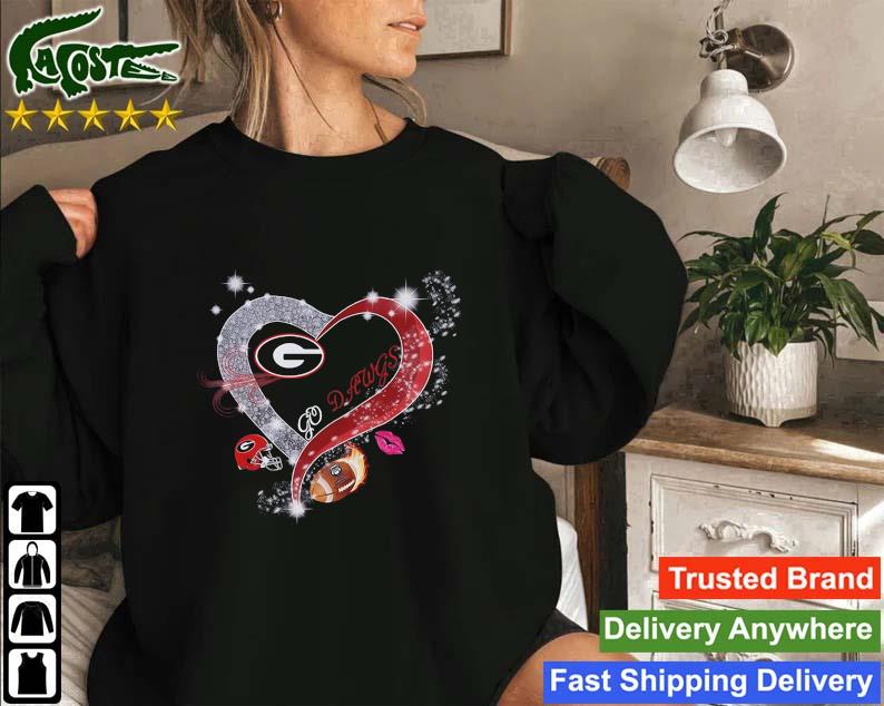 Go Dawgs Georgia Bulldogs Heart Diamond Sweatshirt