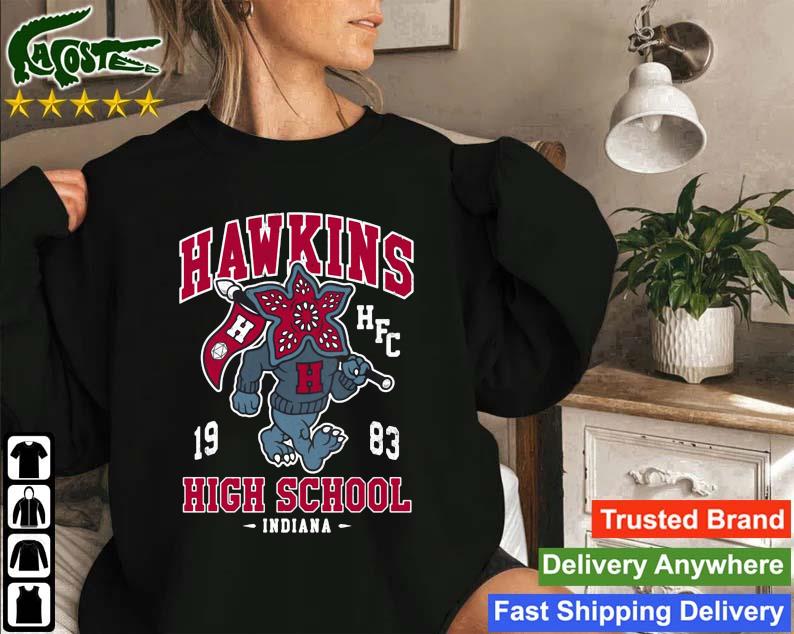 Hawkins High School Vintage Distressed Creepy Cute College Demogorgon Mascot Sweatshirt