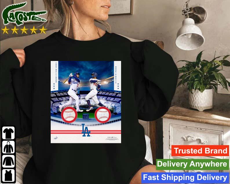 Los Angeles Dodgers Cody Bellinger And Mookie Betts Signatures Balls Sweatshirt
