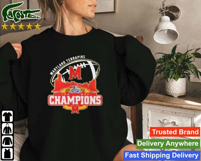 Maryland Terrapins Logo Pinstripe Bowl City 2022 Champions Sweatshirt