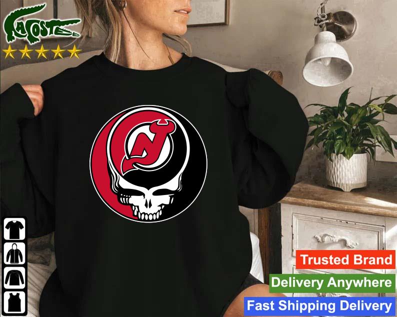 New Jersey Devils Grateful Dead Steal Your Face Hockey Nhl Sweatshirt
