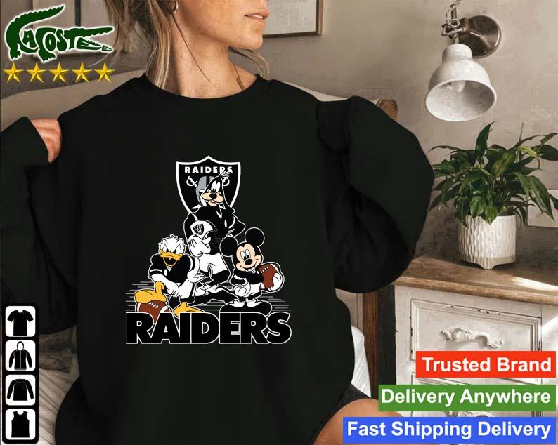 Official Mickey Mouse And Friends Oakland Raiders American Football Nfl Christmas 2022 Sweatshirt