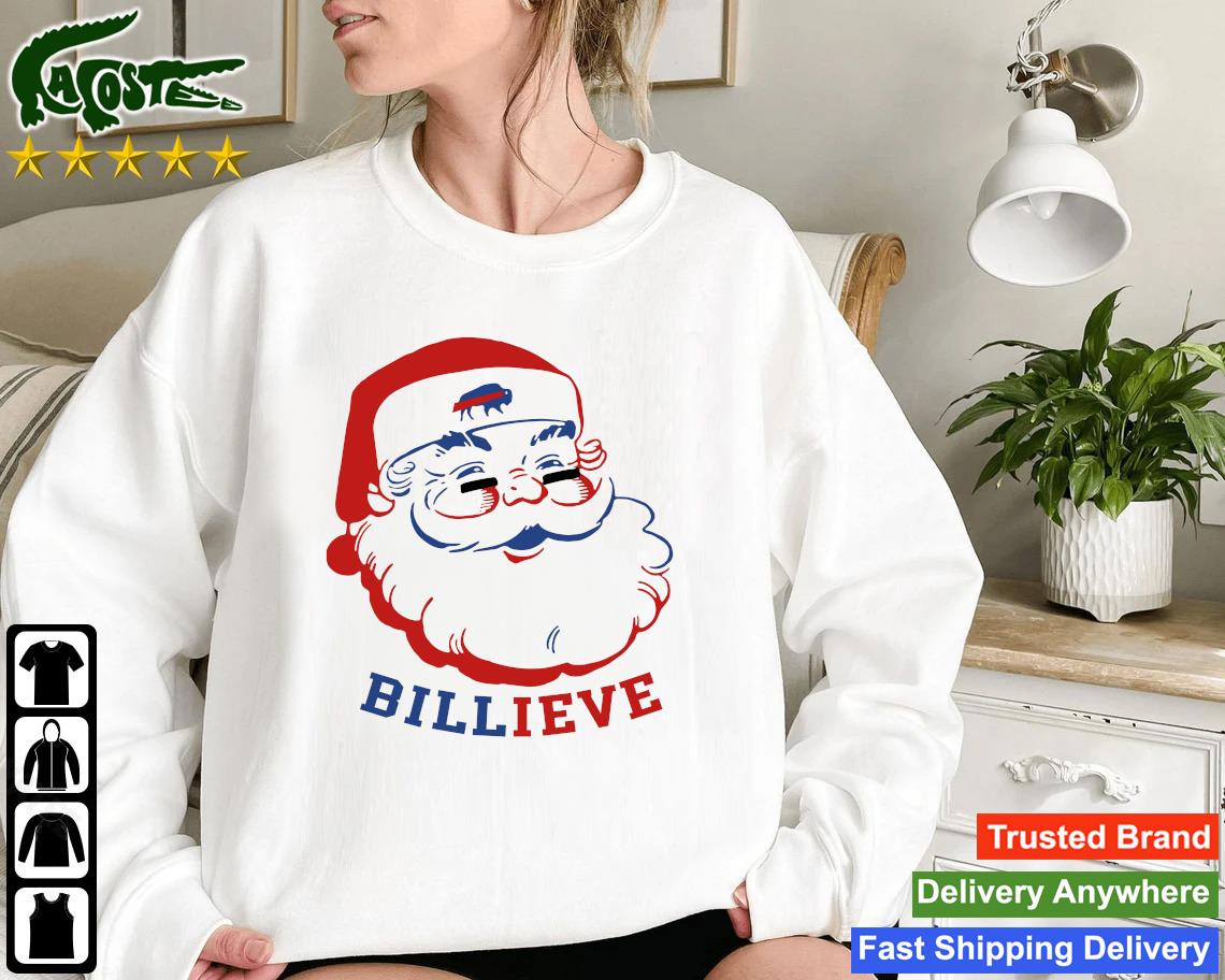 Official Santa Claus Buffalo Bills Billieve Christmas Sweatshirt