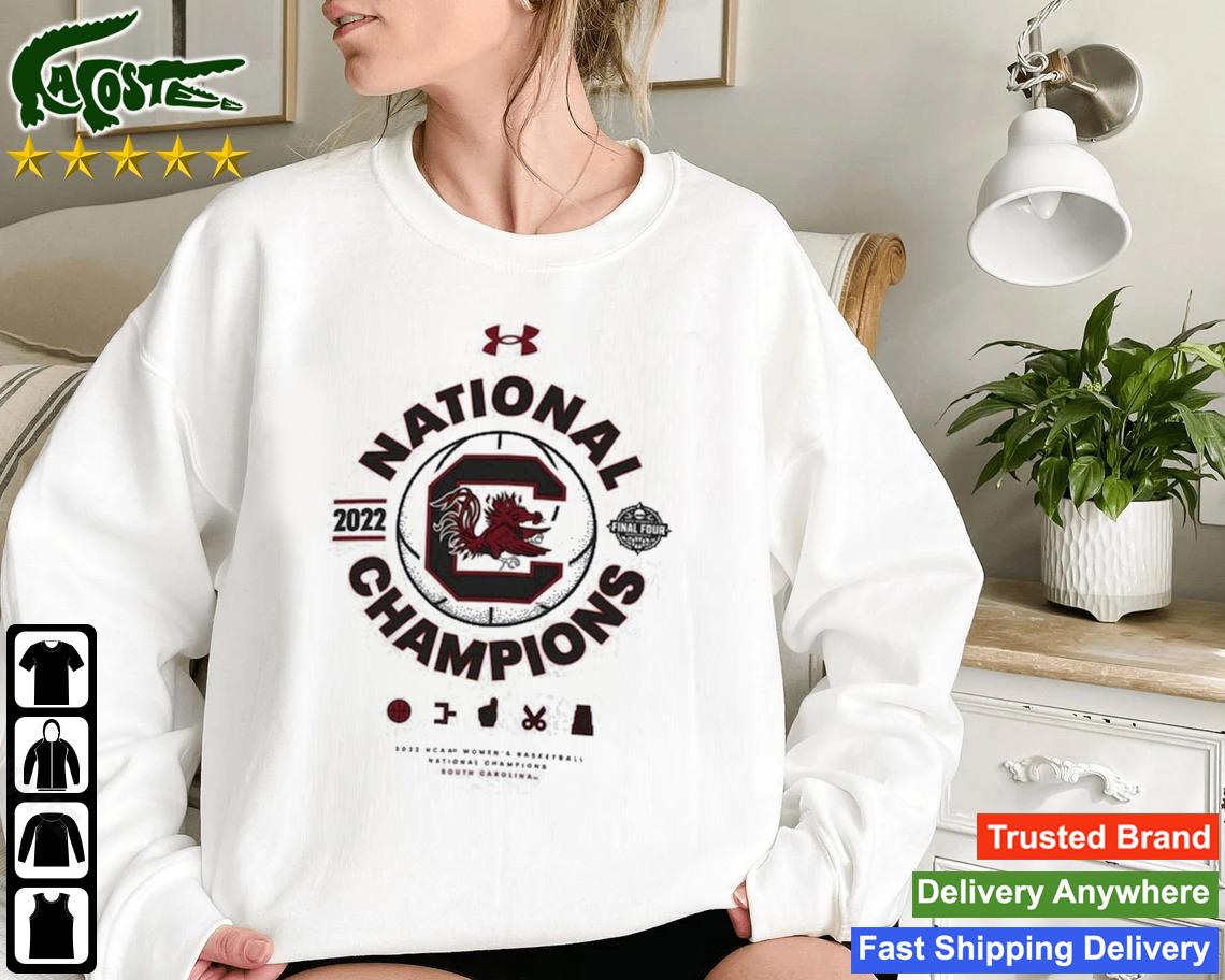 Official South Carolina Gamecocks Under Armour Women's 2022 Ncaa Women's Basketball National Champions Locker Room Sweatshirt