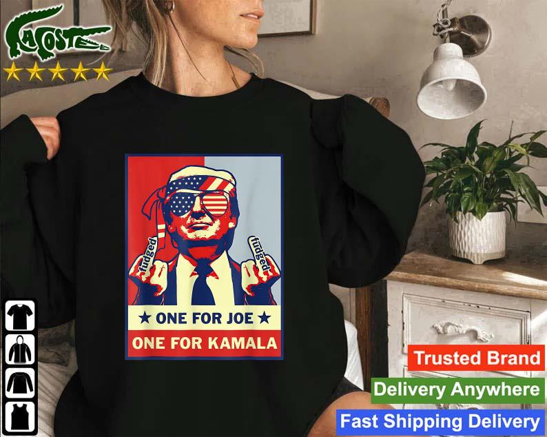One For Joe One For Kamala Trump 2024 American Flag Vintage Sweatshirt