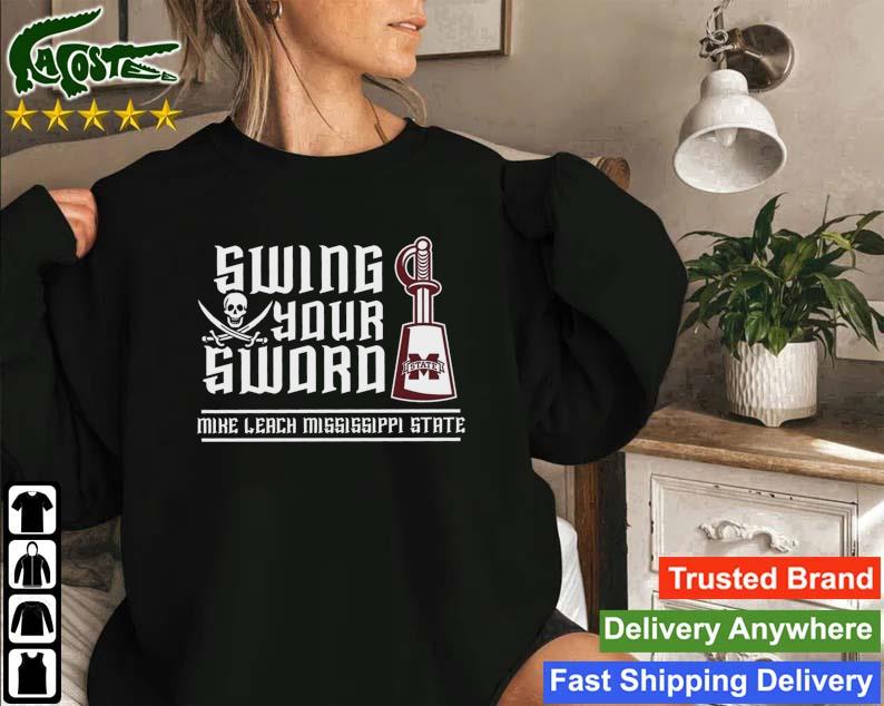 Rip Mike Leach Swing Your Sword Mississippi State Sweatshirt