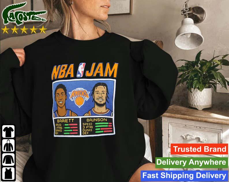 Rj Barrett ' Jalen Brunson New York Knicks Homage Nba Jam Sweatshirt