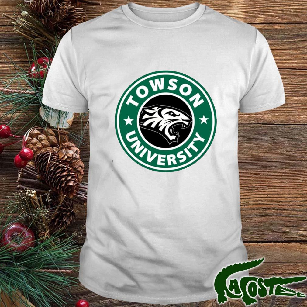 Starbucks Logo Parody Towson University Sweatshirt Ladies V-Neck