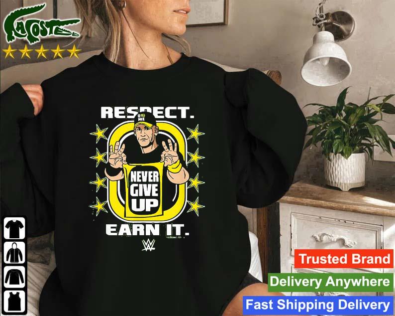 Wwe John Cena Respect. Earn It. Cartoon Wrestler Sweatshirt