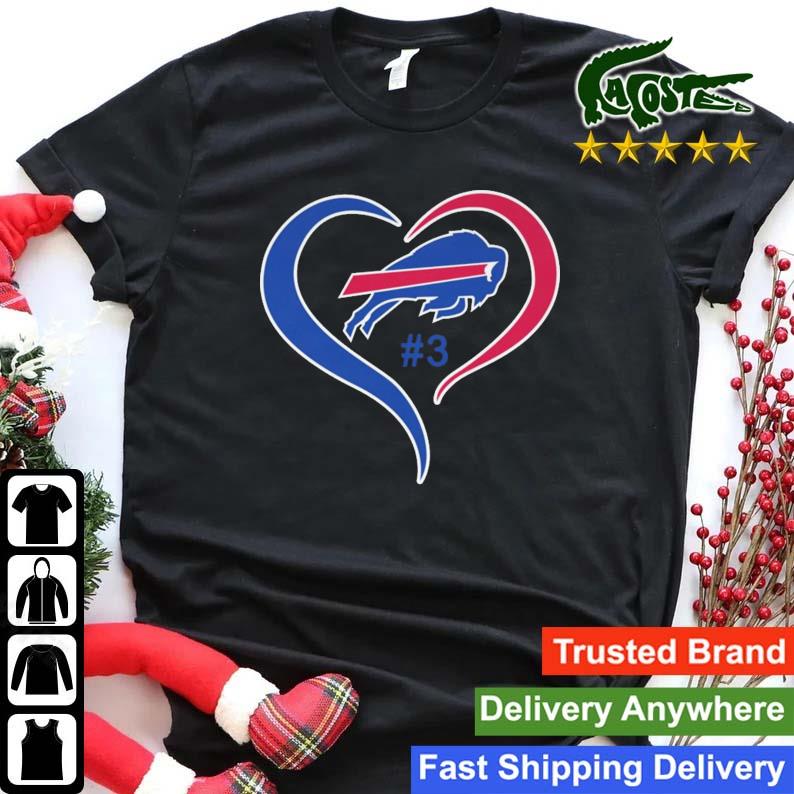 Heart Buffalo Bills #3 Damar Hamlin Sweats Shirt