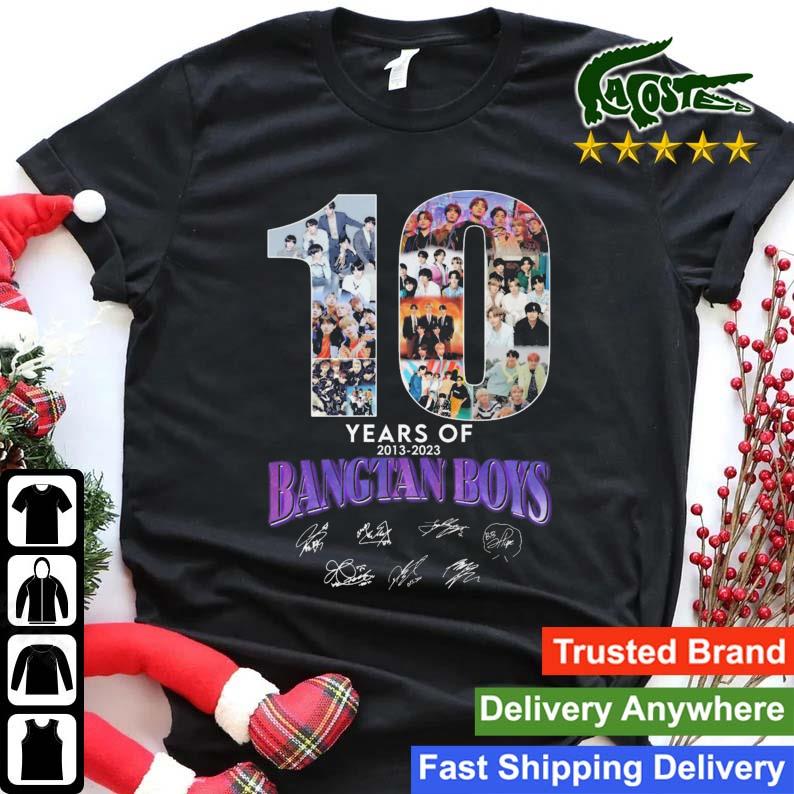 10 Years Of 2013-2023 Bangtan Boys Signatures T-shirt