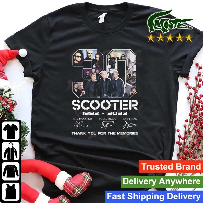 30 Years Of 1993 – 2023 Scooter Thank You For The Memories Signatures T-shirt