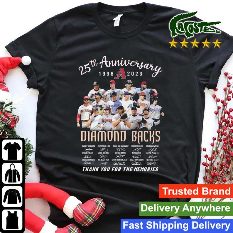 Arizona Diamondbacks 25th Anniversary 1998-2023 Thank You For The Memories Signatures Sweats Shirt