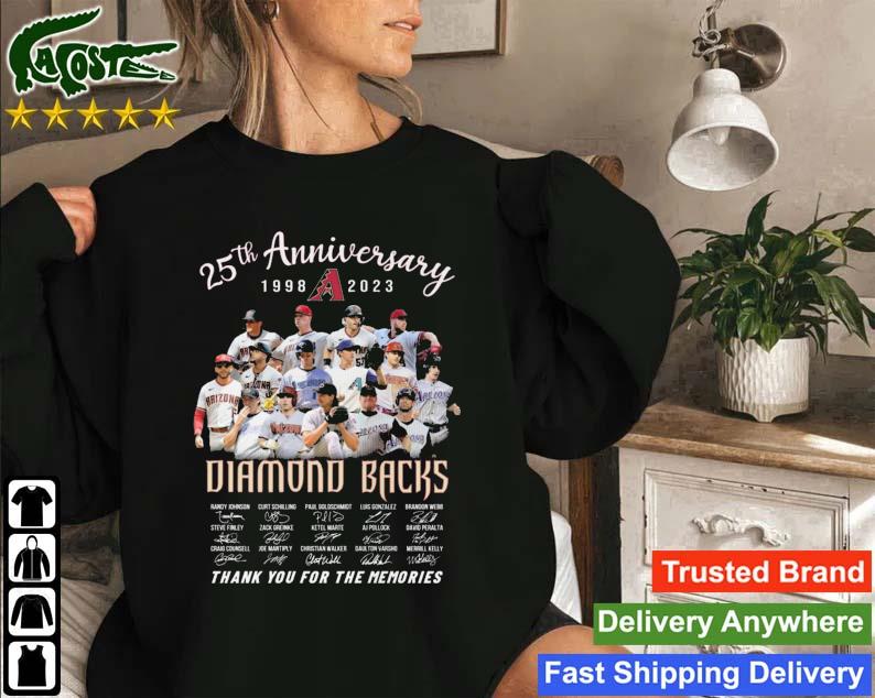 Arizona Diamondbacks 25th Anniversary 1998-2023 Thank You For The Memories Signatures Sweatshirt