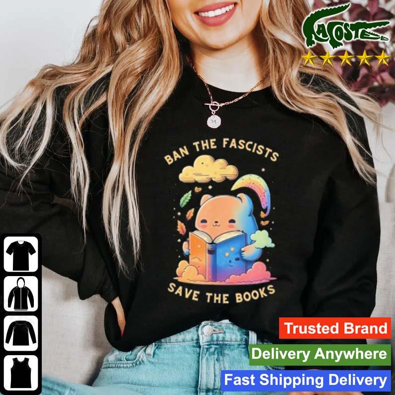 Ban The Fascists Save The Books Stand Against Fascism Vintage T-s Sweater