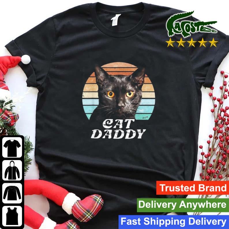 Cat Daddy Black Cat Vintage Eighties Style Cat T-shirt