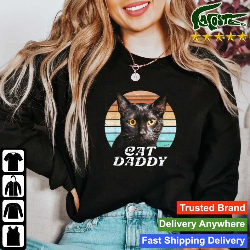 Cat Daddy Black Cat Vintage Eighties Style Cat T-s Sweater