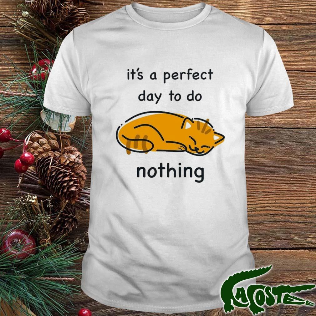 Cat It's A Perfect Day To Do Nothing T-shirt