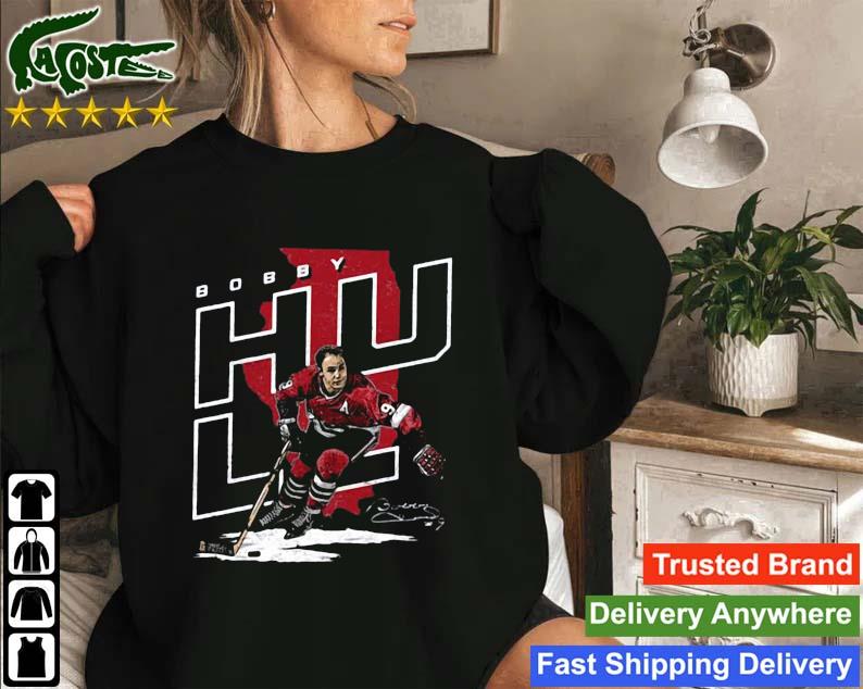 Chicago Hockey Bobby Hull Player Map Signature Sweatshirt