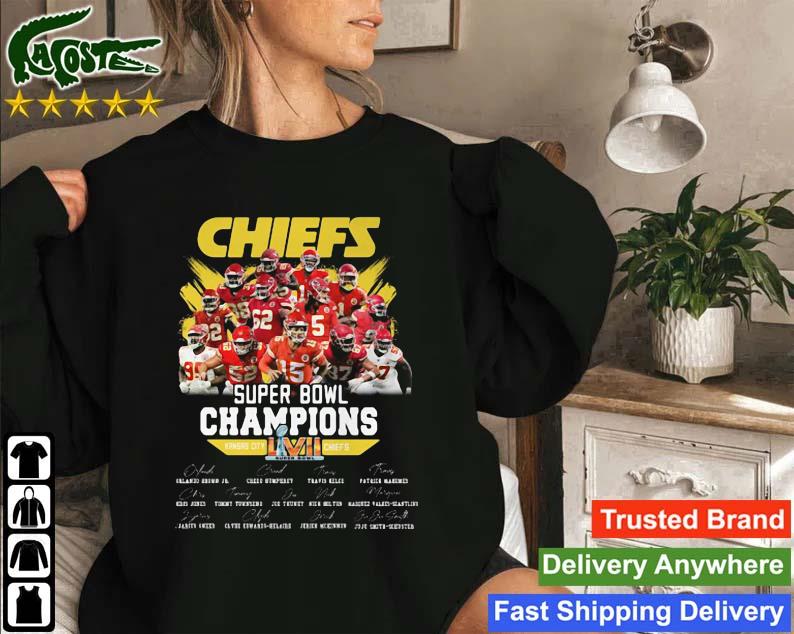 Chiefs Super Bowl Champions Lvii Kansas City Chiefs Signatures 2023 Sweatshirt