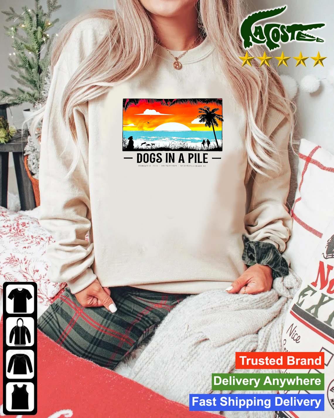 Dogs In A Pile 2023 Nc The Palm Room Wrightsville Beach Sweats Mockup Sweater