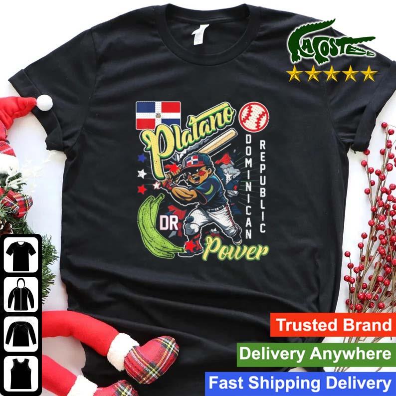 Dominican Republic Baseball Dominicana Platano Power T-shirt
