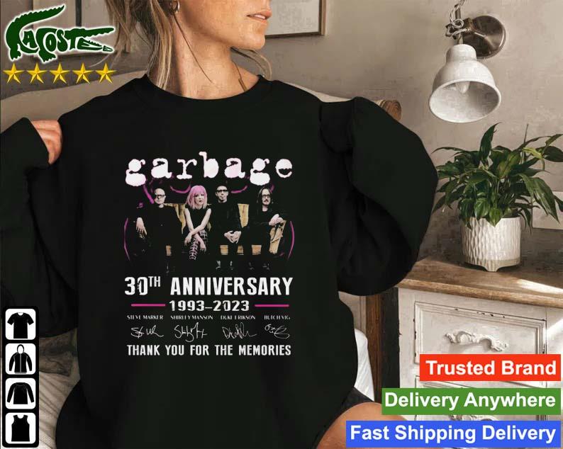 Garbage 30th Anniversary 1993-2023 Thank You For The Memories Signatures Sweatshirt