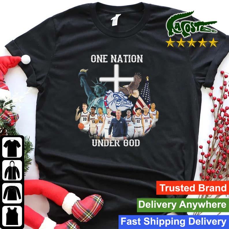 Gonzaga Bulldogs One Nation Under God Players T-shirt