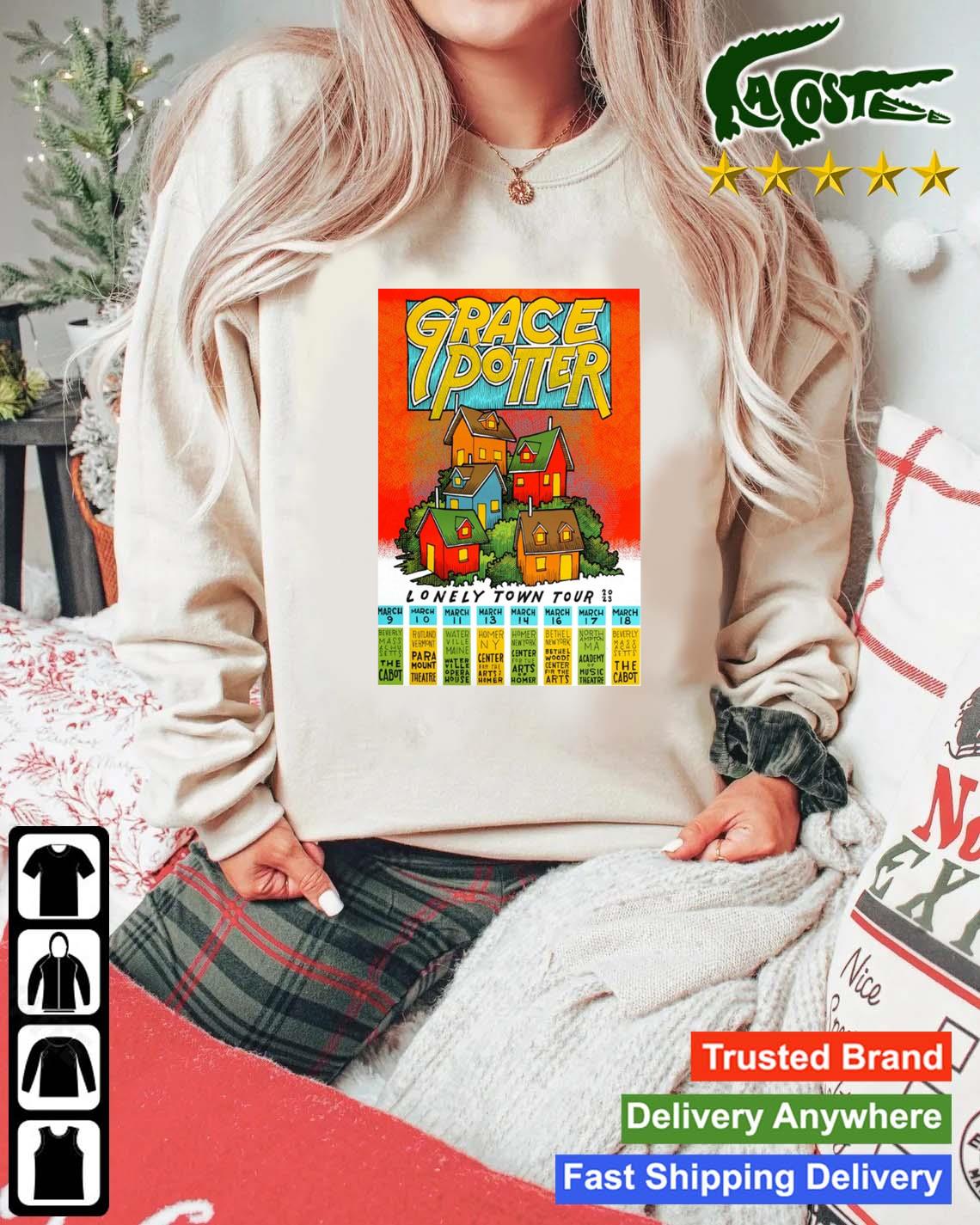 Grace Potter March 9-18 2023 Lonely Town Tour T-s Mockup Sweater