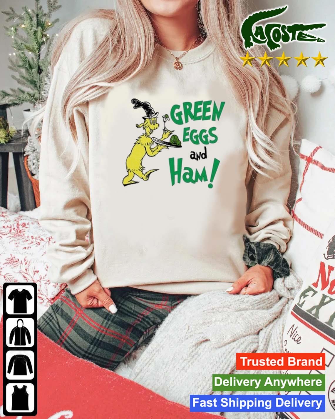 Green Eggs And Ham Reading Day Sweats Mockup Sweater