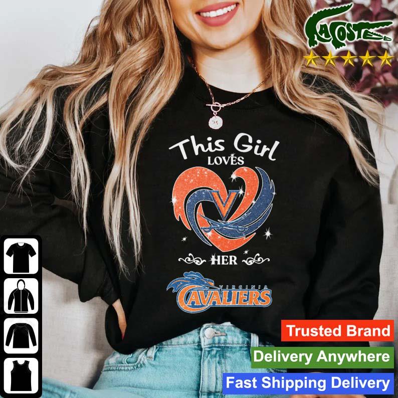 Heart This Girl Loves Her Virginia Cavaliers T-s Sweater