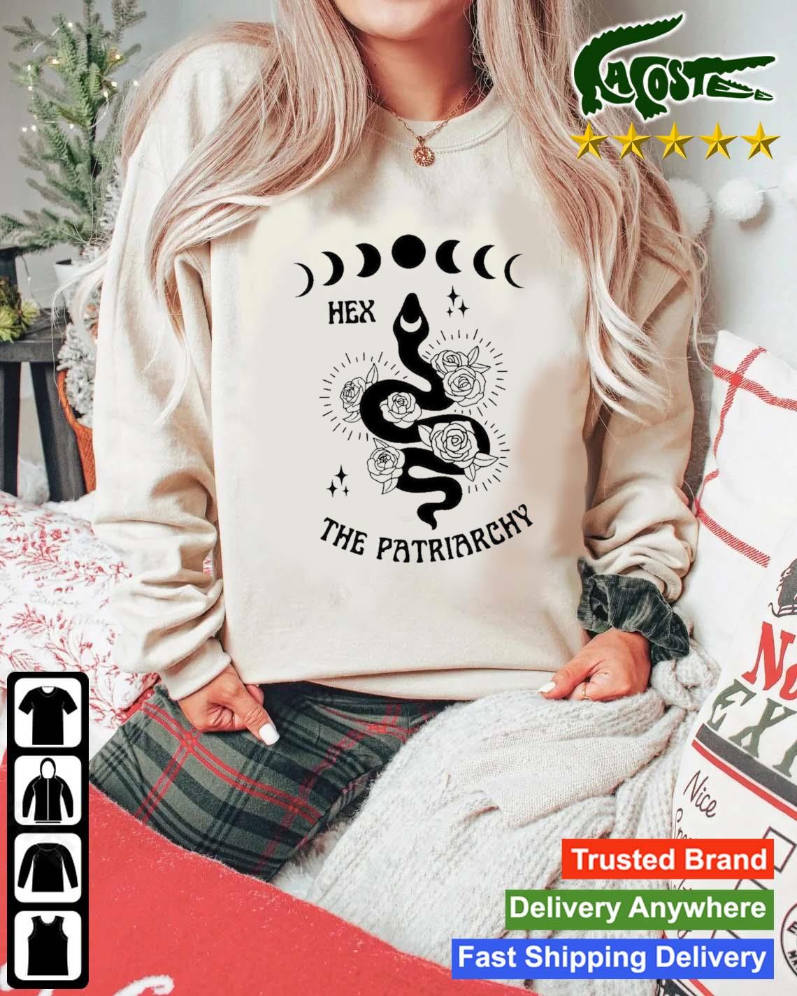 Hex The Patriarchy Feminist Moon Phase Snake T-s Mockup Sweater