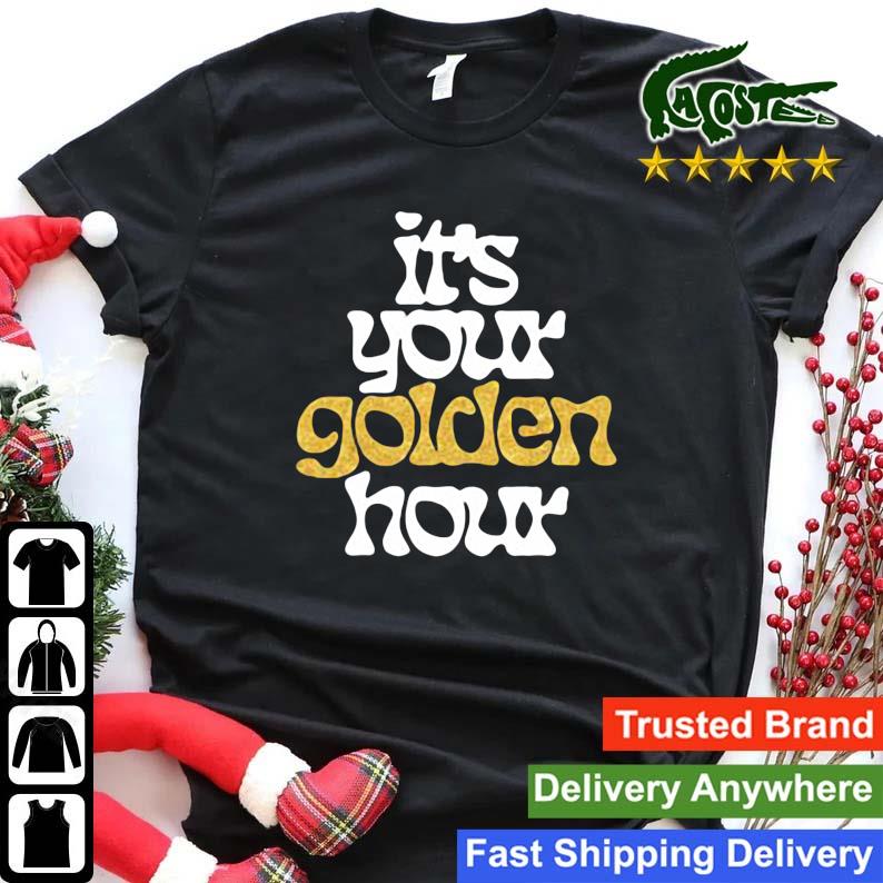 It's Your Golden Hour Gold Shimmer Sweats Shirt