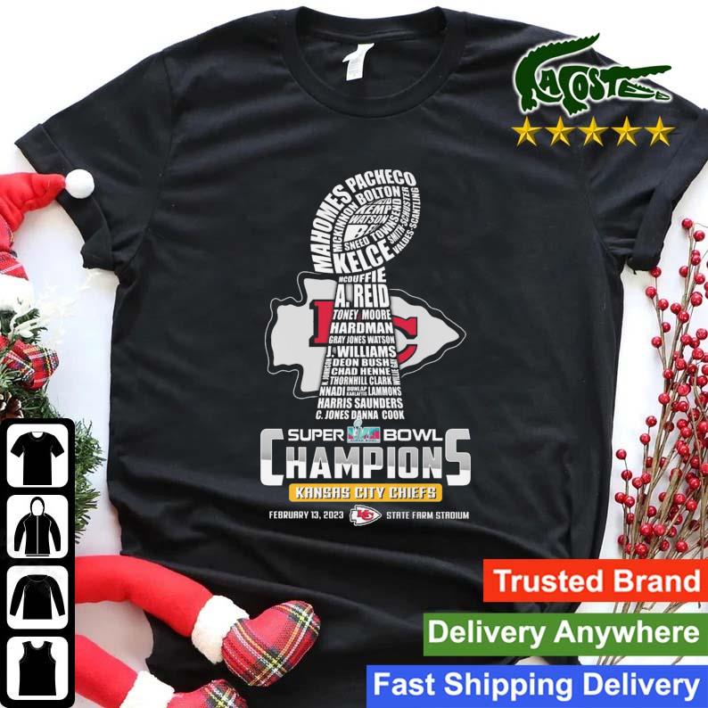 Kansa City Chiefs Players Names Super Bowl Lvii Champions 2023 Sweats Shirt