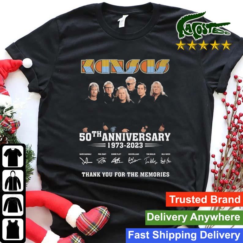 Kansas 50th Anniversary 1973-2023 Thank You For The Memories Signatures T-shirt