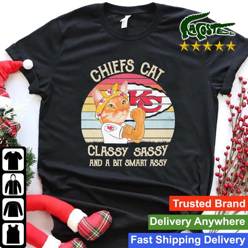 Kansas City Chiefs Cat Classy Sassy And A Bit Smart Assy Vintage Sweats Shirt