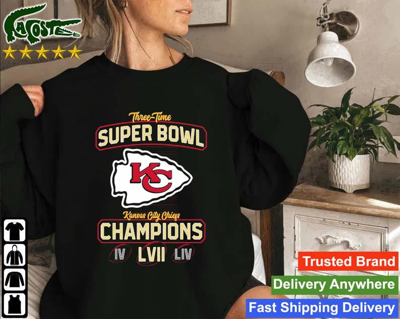 Kansas City Chiefs Jh Design Super Bowl Lvii Champions Team Reversible Wool Full-snap Sweatshirt