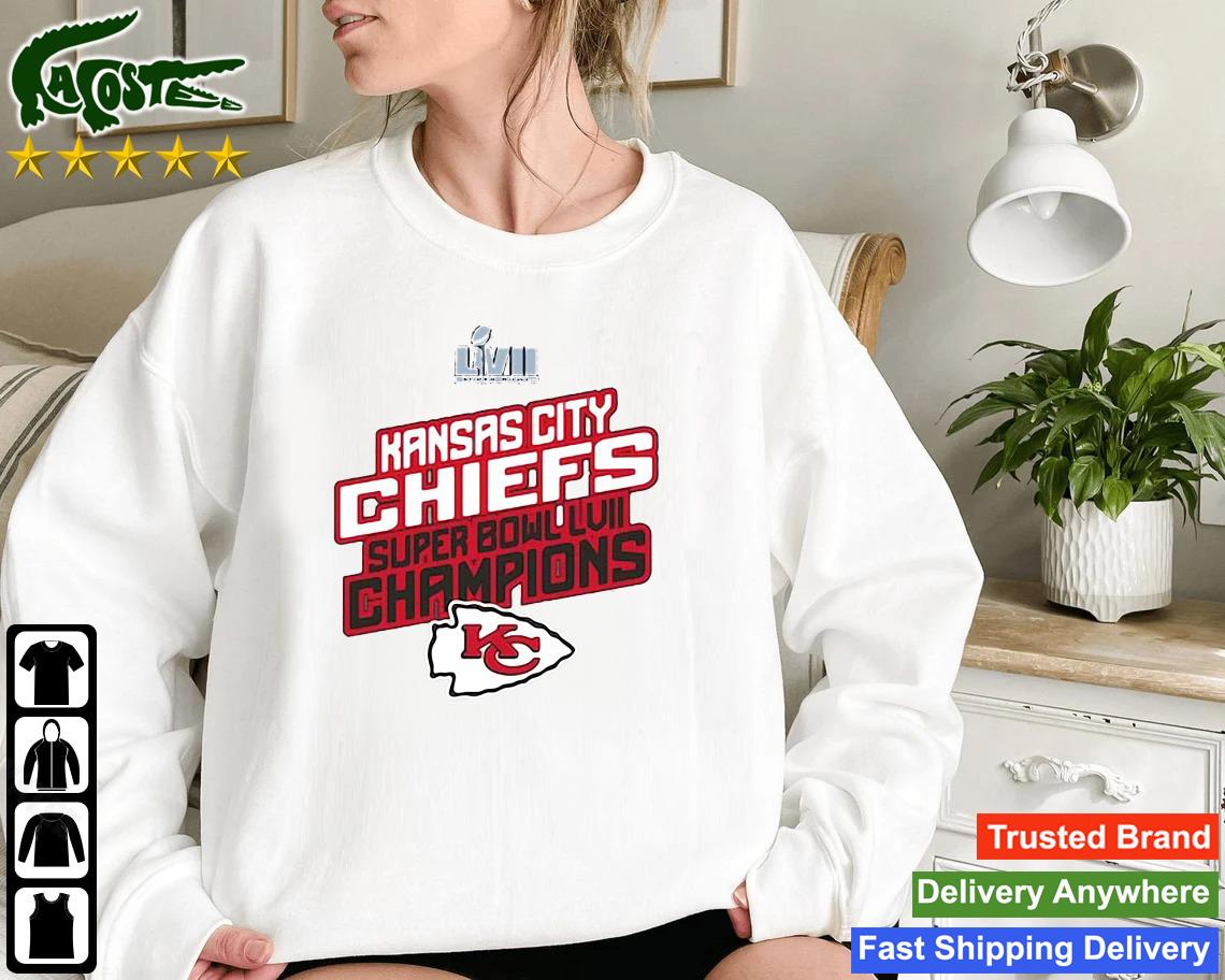 Kansas City Chiefs Newborn Super Bowl Lvii Champions Lockup Bodysuit Sweatshirt