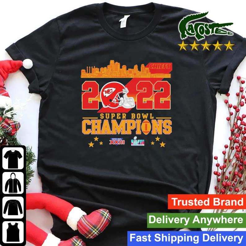 Kansas City Chiefs Skyline 2022 Super Bowl Lvii Champions Super Bowl Xxiii Sweats Shirt