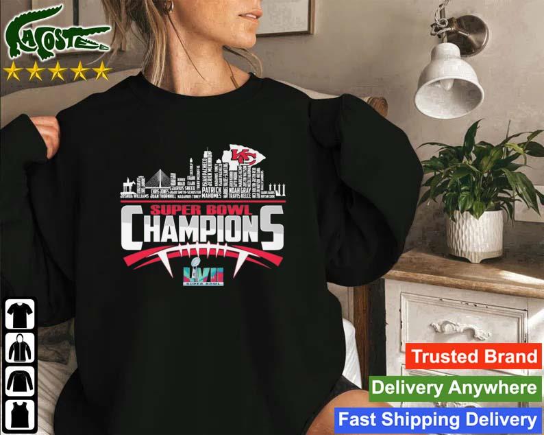 Kansas City Chiefs Skyline Lvii Super Bowl Champions 2023 Sweatshirt