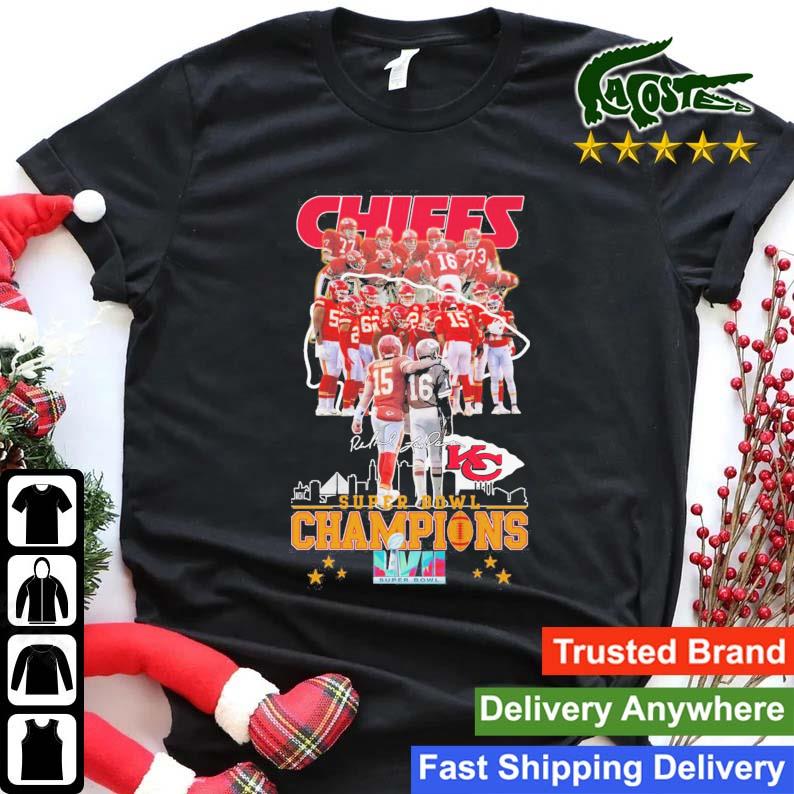 Kansas City Chiefs Skyline Super Bowl Lvii Champions Signatures Sweats Shirt