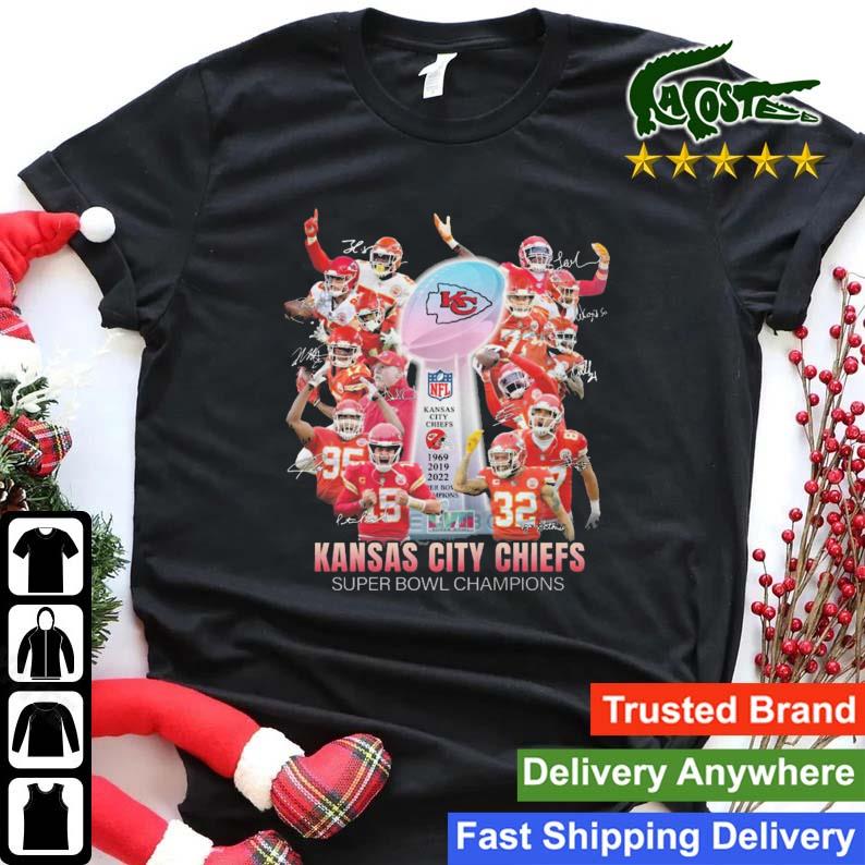 Kansas City Chiefs Super Bowl Champions Nfl Signatures T-shirt