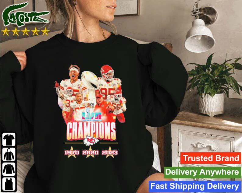Kansas City Chiefs Super Bowl Lvii Champions 1970 2020 2023 Sweatshirt