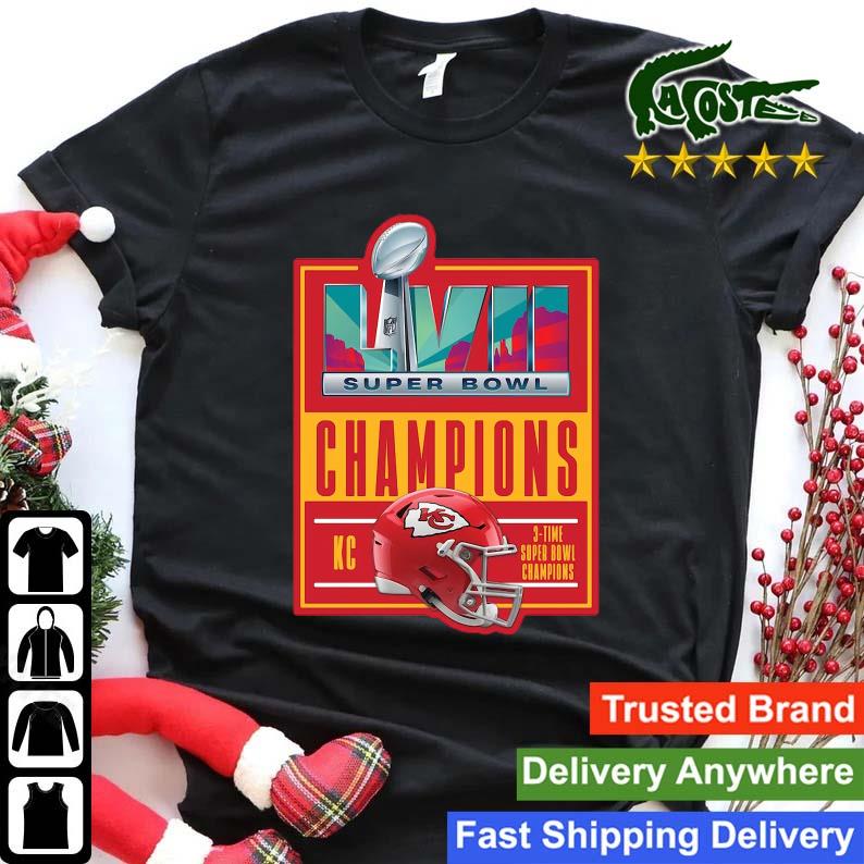 Kansas City Chiefs Super Bowl Lvii Champions 3 Time Super Bowl Champions Sweats Shirt